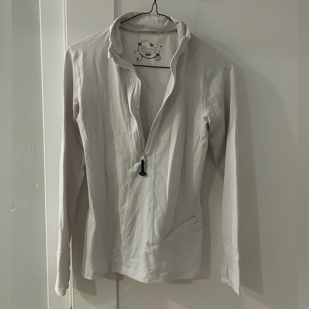 Winter Underlayer White 3/4 Zip Jacket